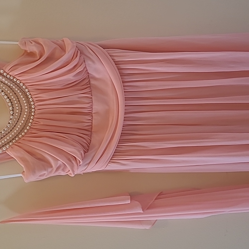 Chiffon Dress with Scarf